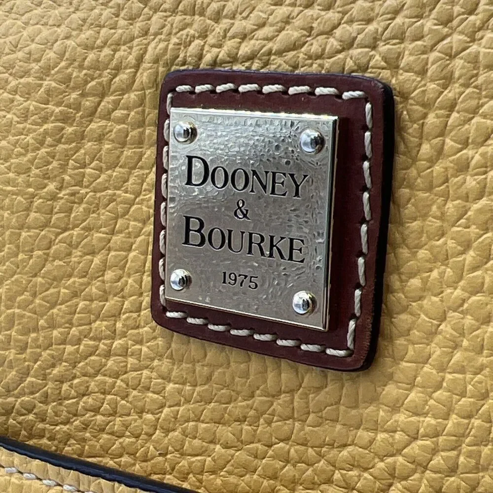 Dooney & Bourke Pebble Grain Small Lexington Tote - Mustard - Authentic - Picture 9 of 15
